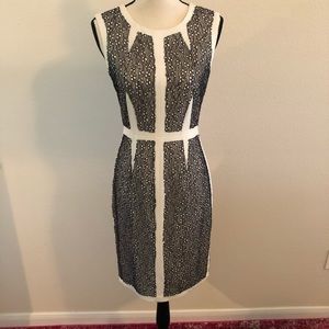 BCBG Rumor Lace-Blocked Sheath Dress